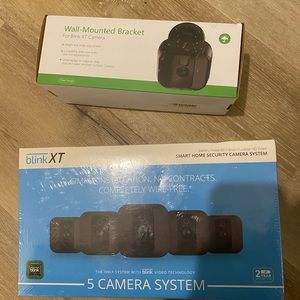 Blink xt 5 camera system indoor and outdoor with 3 wall mounts